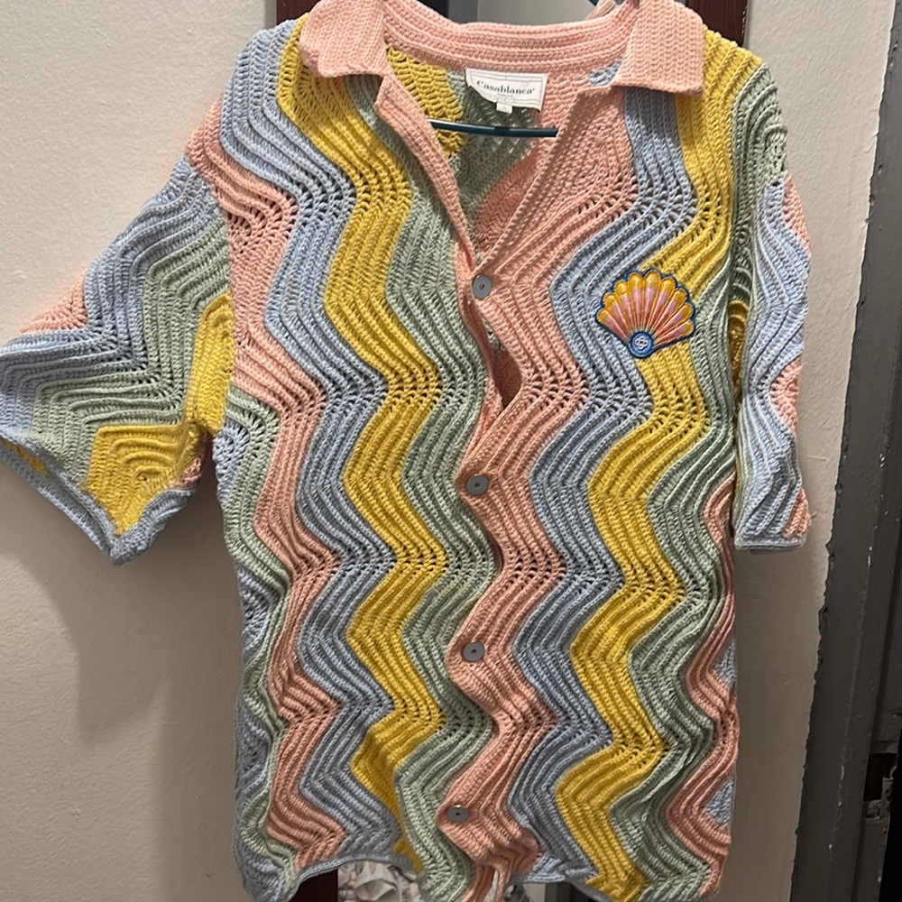 Casablanca knitted shirt and knitted hat